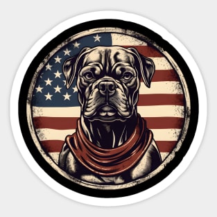 Patriotic Boxer Sticker